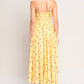 Yellow Polk-Dot Midi Dress