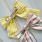 Striped Ribbon Bow Hair Clip