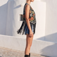 Western Tapestry Fringed Vest