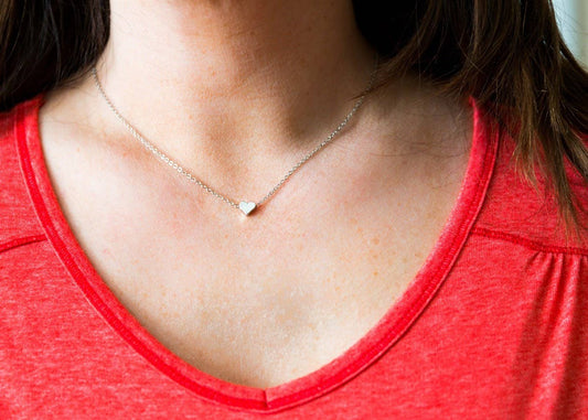 Best Friend Necklace Heart Necklace & Card - Silver