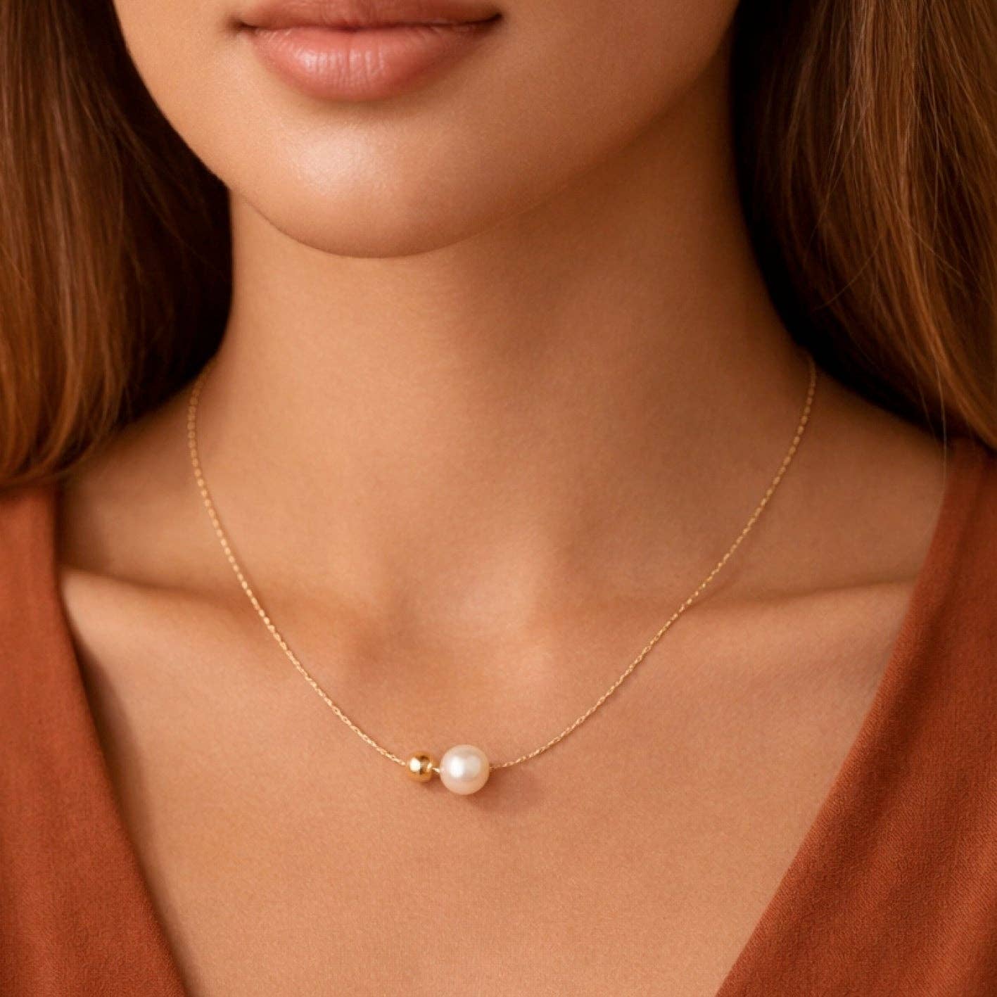 18K Gold Plated Waterproof Stainless Steel Chain Necklace