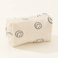 Smiley Face Corduroy Travel Cosmetic Bag