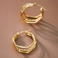 18K Gold Plated Waterproof Stainless Steel Hoop Earrings