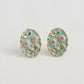 Floral Enamel Drop Earrings with Vintage Charm