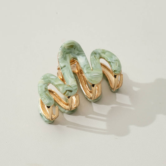 Willow Mini Garden Squiggle Metal Claw Clip
