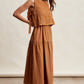 Embroidered Lace Vest & Sleeveless Midi Dress Set