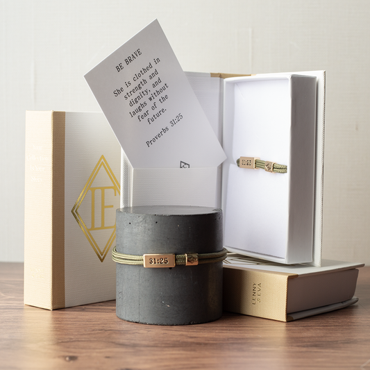 Proverbs 31:25, Be Brave Cord Bracelet