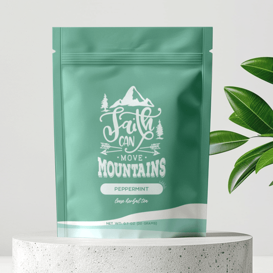 "Faith Can Move Mountains" Bible Verse Peppermint Herbal Tea - Purpose + Passion Boutique