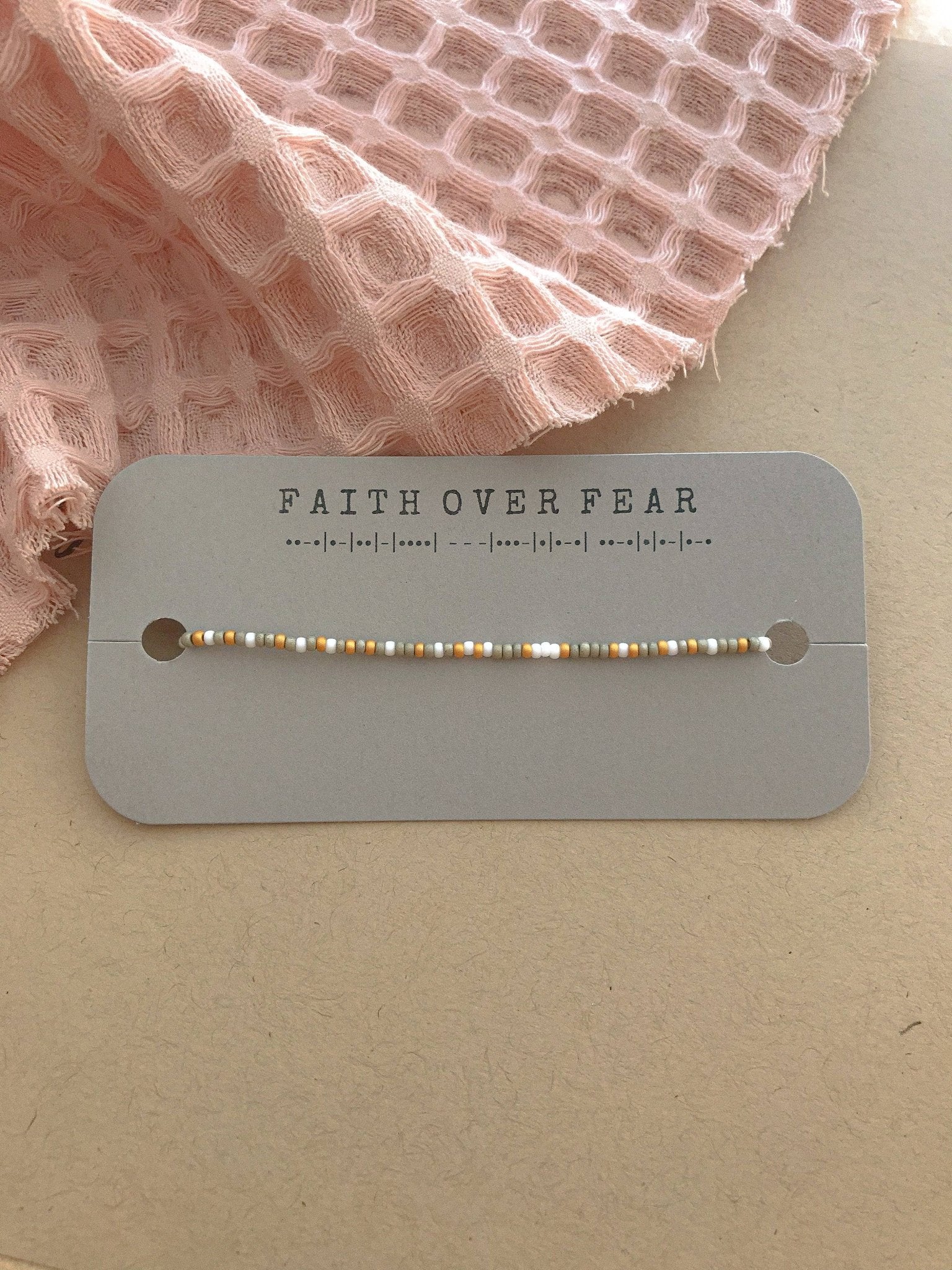 Faith Over Fear Morse Code Bracelet - Purpose + Passion Boutique