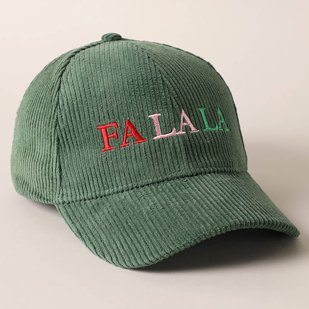 FALALA Colorful Embroidery Corduroy Cap - Purpose + Passion Boutique