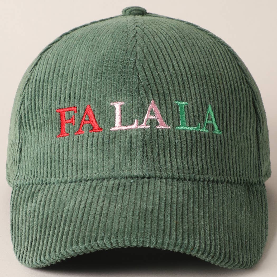 FALALA Colorful Embroidery Corduroy Cap - Purpose + Passion Boutique