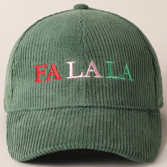 FALALA Colorful Embroidery Corduroy Cap - Purpose + Passion Boutique