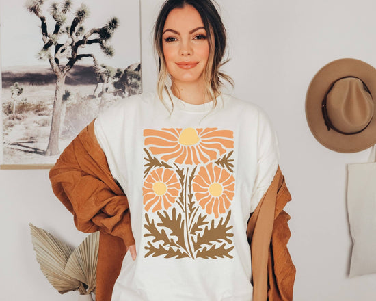 Fall Floral Marigolds T-Shirt - Purpose + Passion Boutique