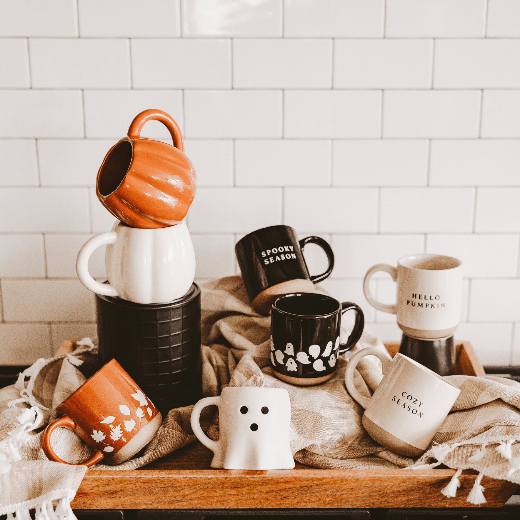 Fall Leaves Stoneware Coffee Mug - Purpose + Passion Boutique