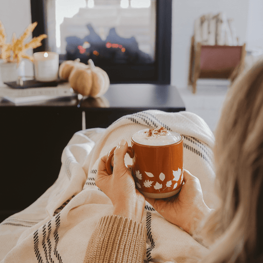 Fall Leaves Stoneware Coffee Mug - Purpose + Passion Boutique