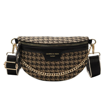 Fall Print Chain Strip Bum Bag - Purpose + Passion Boutique