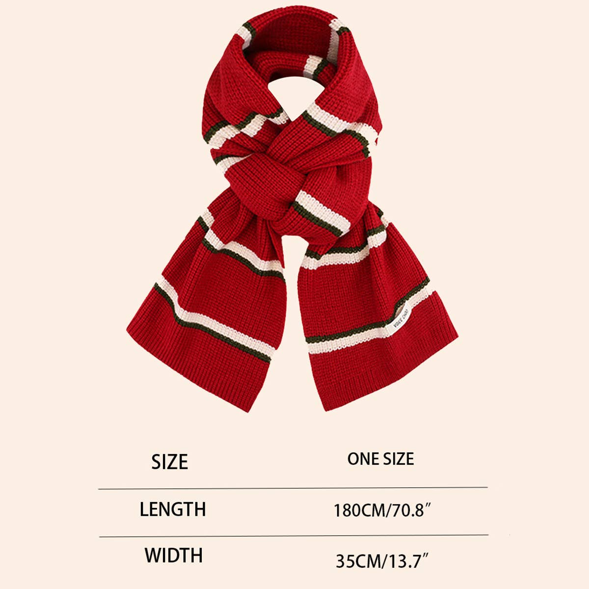 Faux Cashmere Knit Christmas Scarf - Purpose + Passion Boutique