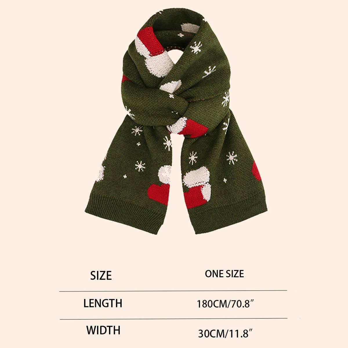 Faux Cashmere Knit Christmas Scarf - Purpose + Passion Boutique
