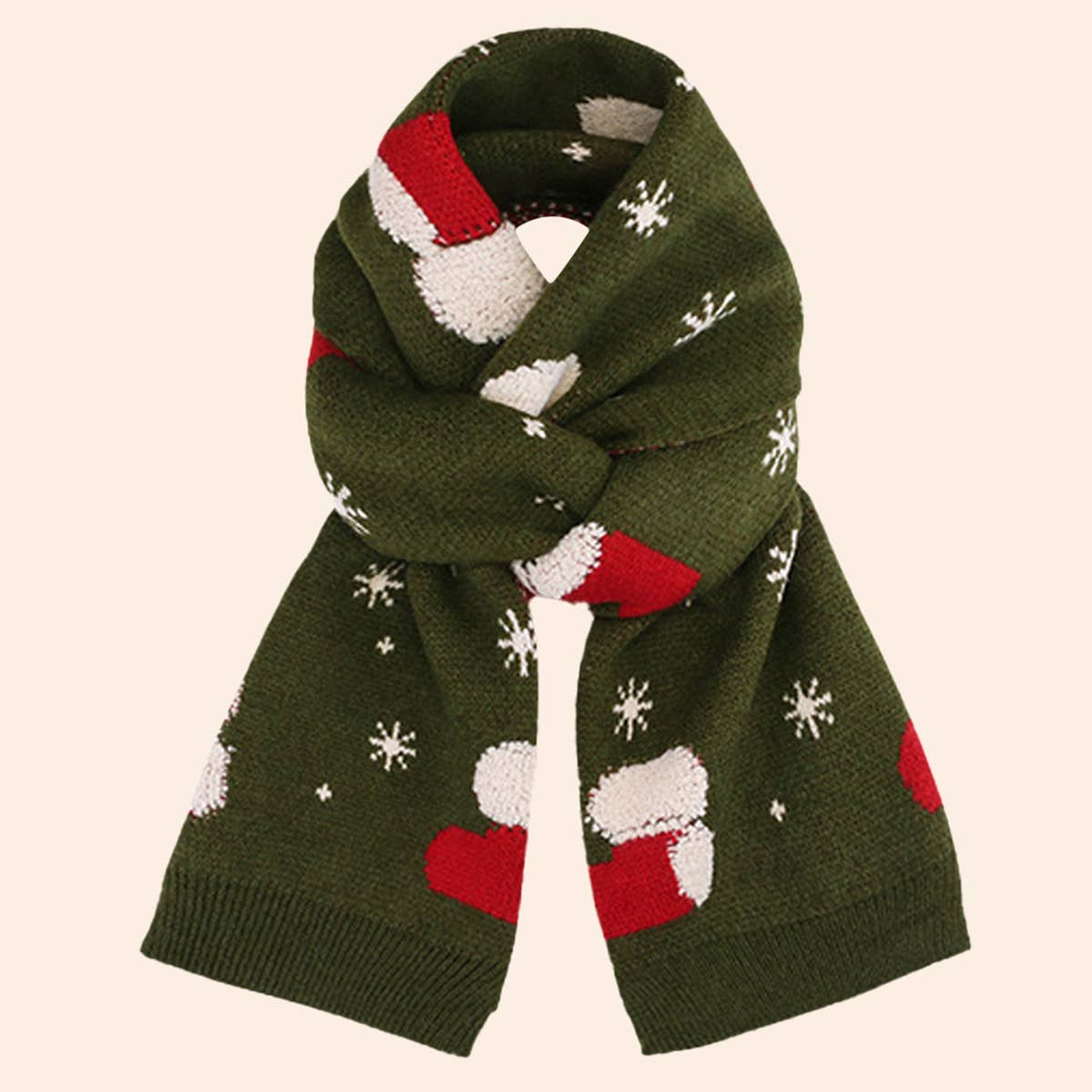 Faux Cashmere Knit Christmas Scarf - Purpose + Passion Boutique