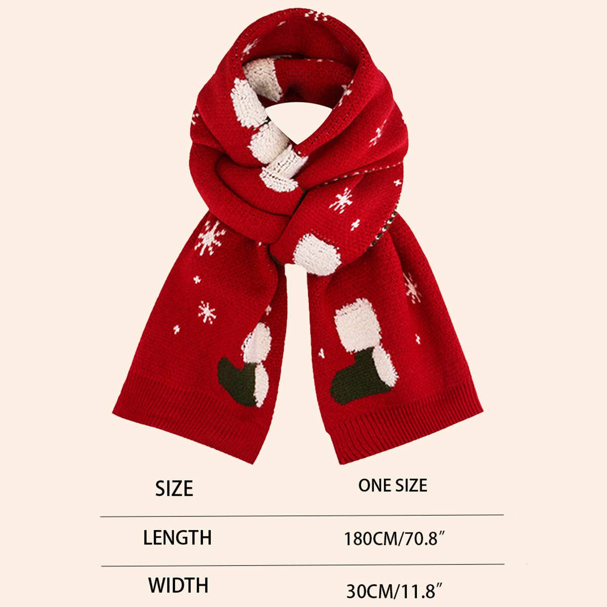 Faux Cashmere Knit Christmas Scarf - Purpose + Passion Boutique