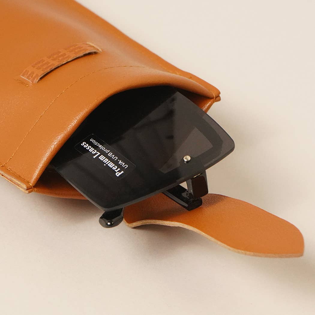 Faux Leather Sunglasses Pouch - Purpose + Passion Boutique