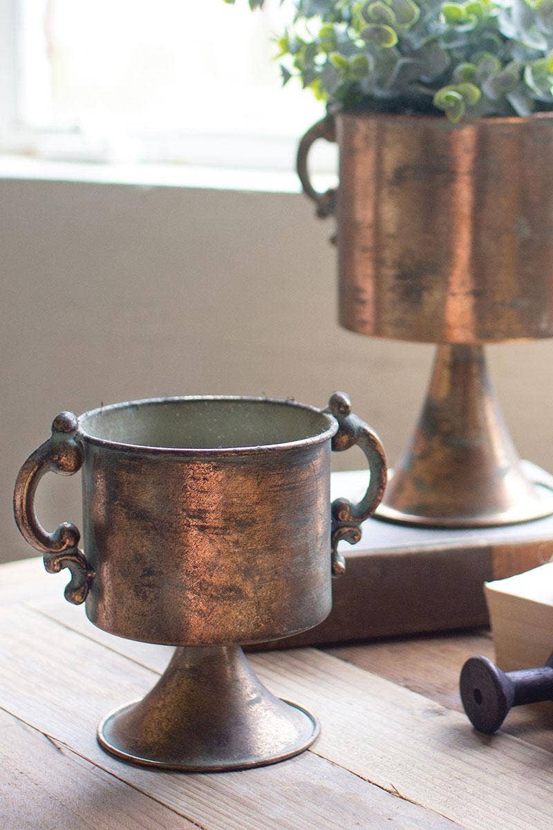 Antique Copper Finish Planter