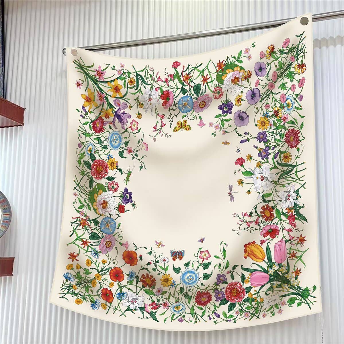 Floral Beige Scarf