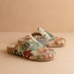 Floral Tapestry Studded Buckle Clog