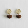 Vintage Inspired Amber Swirl Geometric Stud Earrings