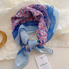 Retro Floral Hello Square Handkerchief
