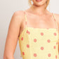 Yellow Polk-Dot Midi Dress