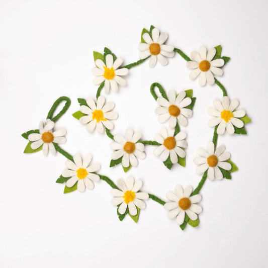 Felt Daisy Garland - 54 inches long - Purpose + Passion Boutique
