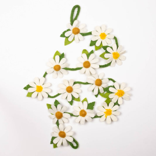 Felt Daisy Garland - 54 inches long - Purpose + Passion Boutique