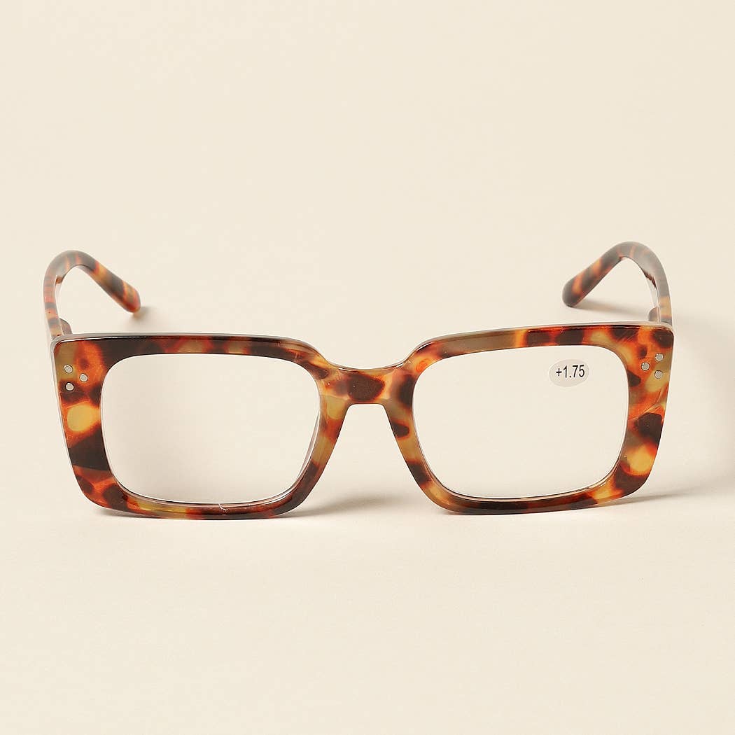 Tortoise Rectangle Reading Glasses