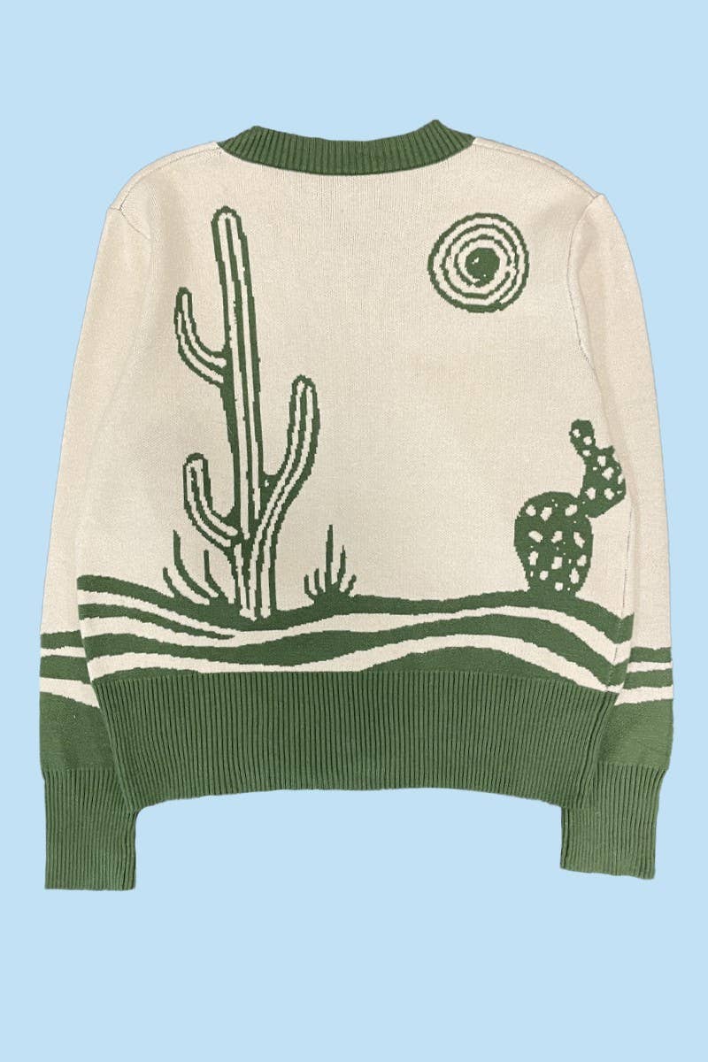 Desert Cactus Knit Cardigan