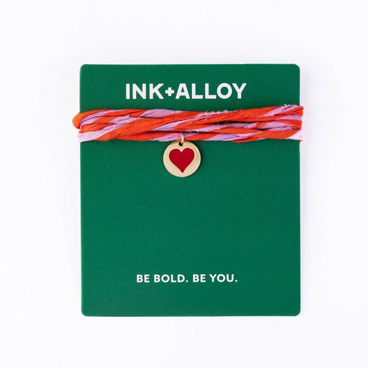 Fiona Twisted Wrap Bracelet With Heart Charm - Purpose + Passion Boutique