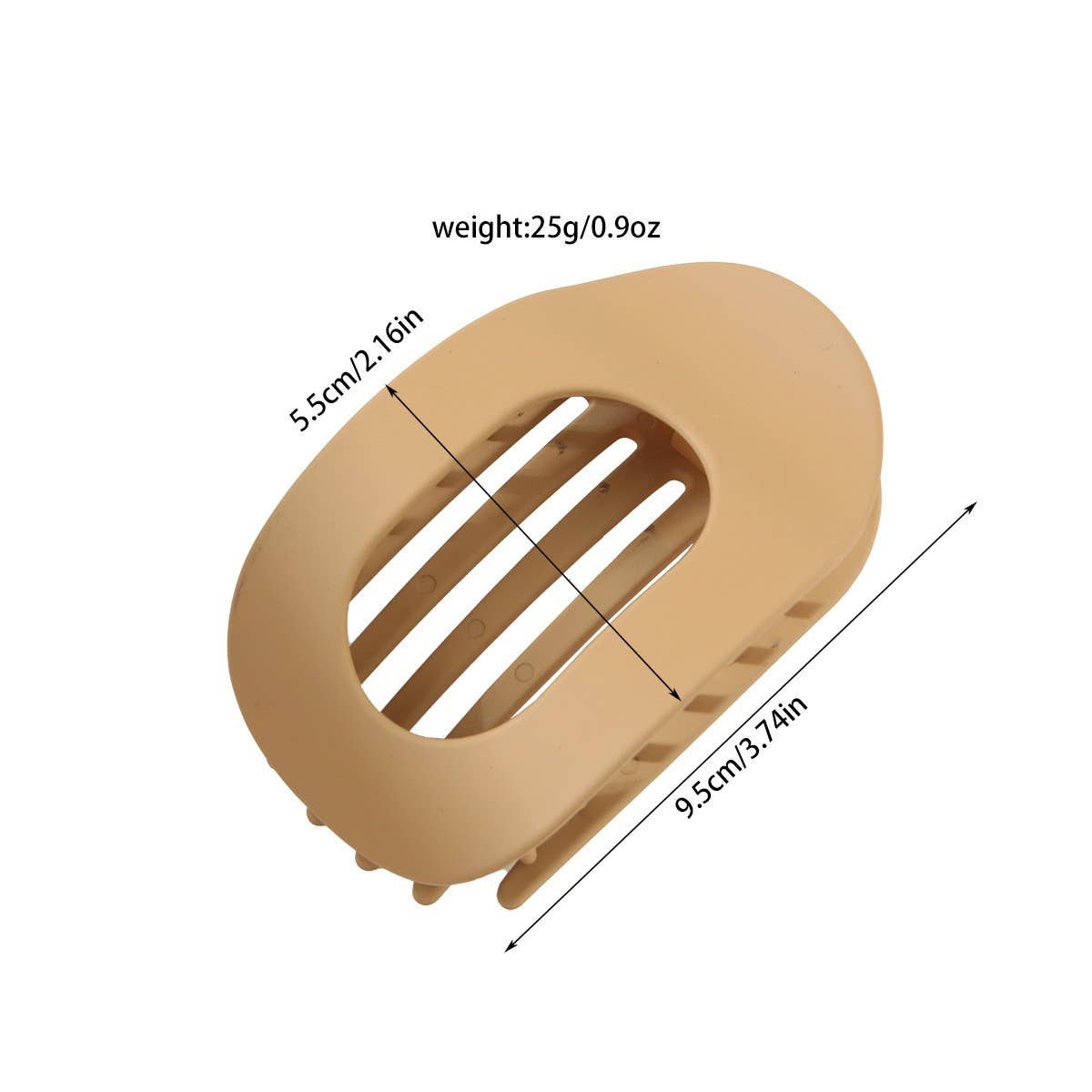 Flat Oval Hair Clip - Purpose + Passion Boutique