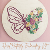Floral Butterfly DIY Embroidery Kit - Purpose + Passion Boutique