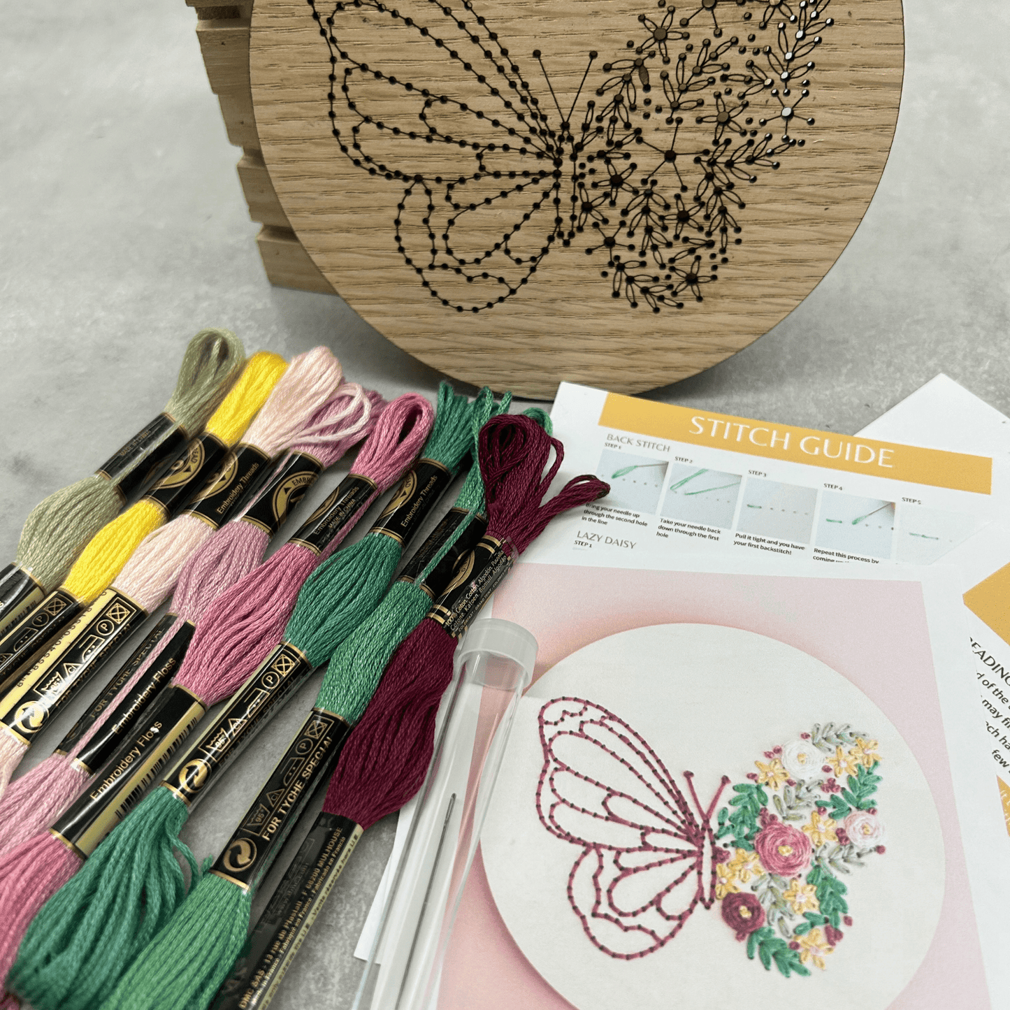 Floral Butterfly DIY Embroidery Kit - Purpose + Passion Boutique