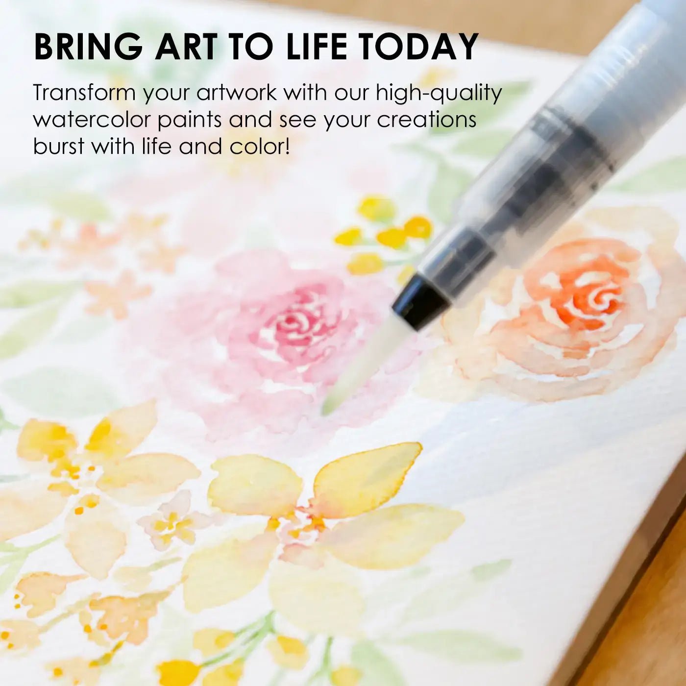 Floral Colors Watercolor Pocket Set Of 12 Paints + Brush - Purpose + Passion Boutique