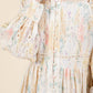 Floral Creme Long Sleeved Mini Shirt Dress - Purpose + Passion Boutique