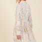 Floral Creme Long Sleeved Mini Shirt Dress - Purpose + Passion Boutique