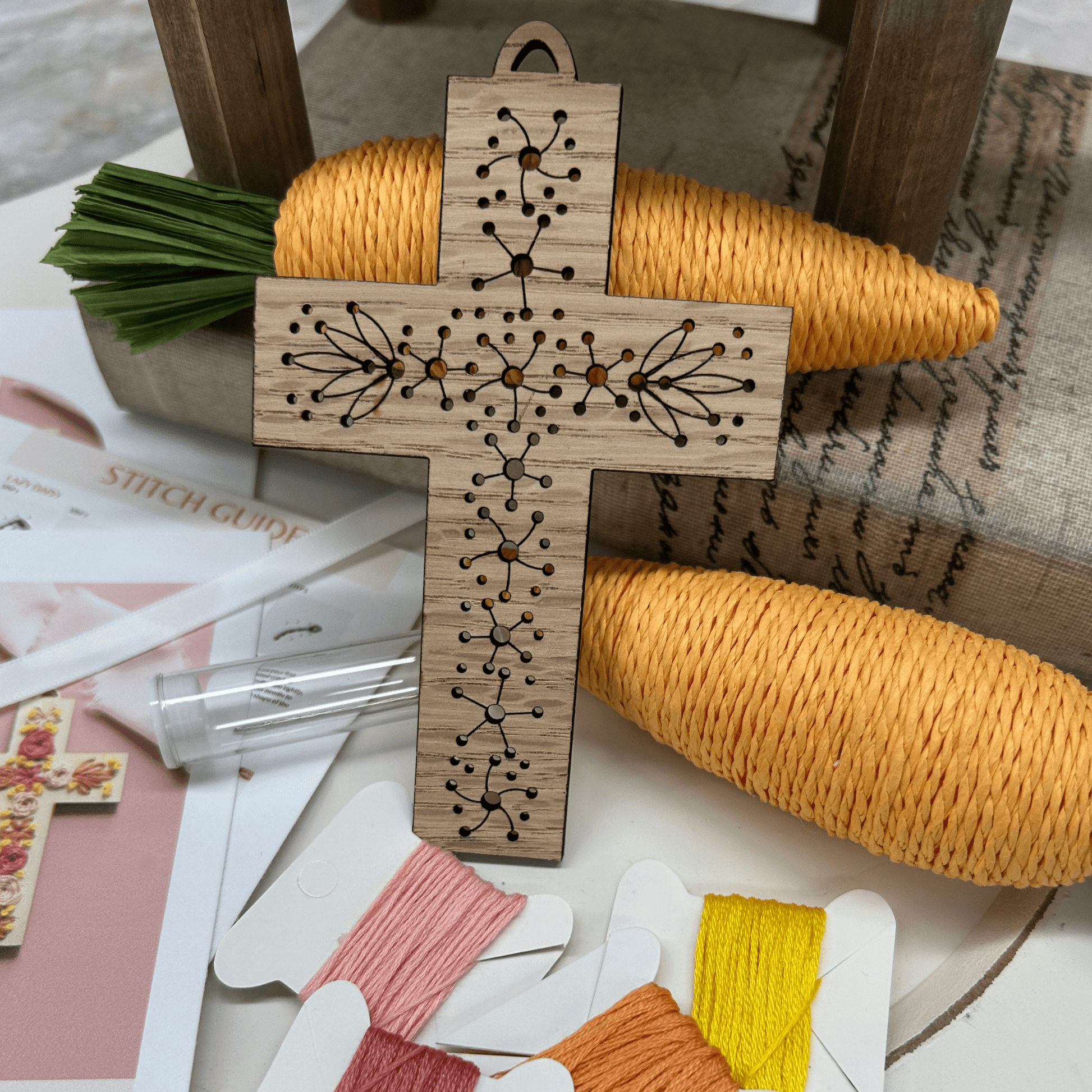 Floral Cross DIY Embroidery Kit - Purpose + Passion Boutique