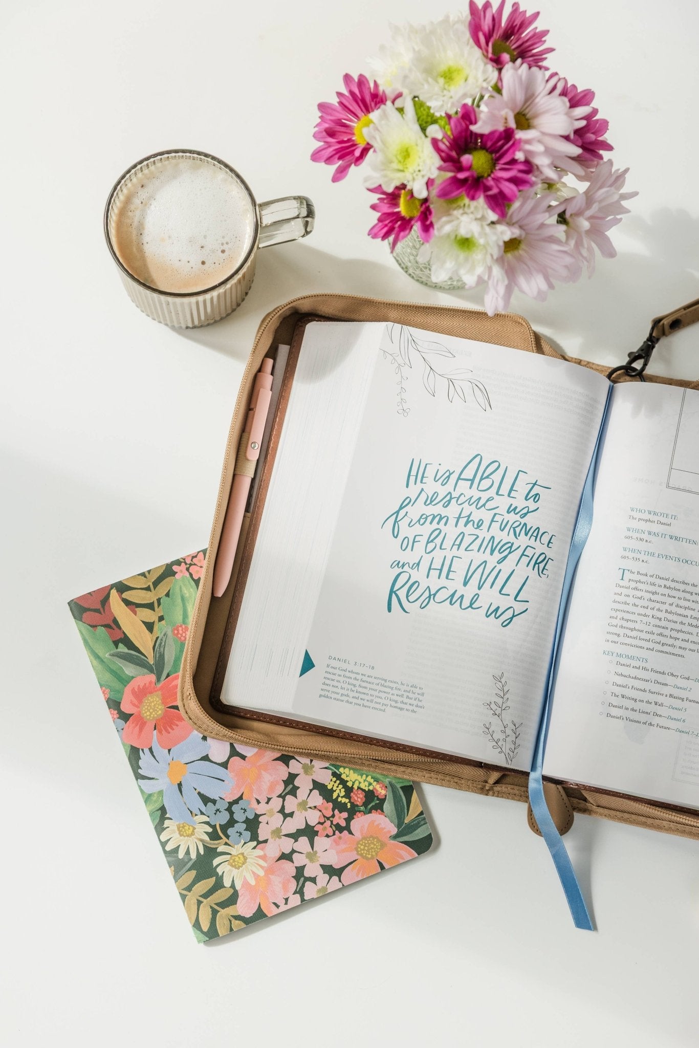 Floral Debossed Bible Case Holder - Purpose + Passion Boutique