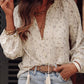 Floral Embroidered Bubble Sleeve Shirt - Purpose + Passion Boutique