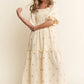 Floral Embroidered Tiered Maxi Dress - Purpose + Passion Boutique