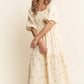 Floral Embroidered Tiered Maxi Dress - Purpose + Passion Boutique