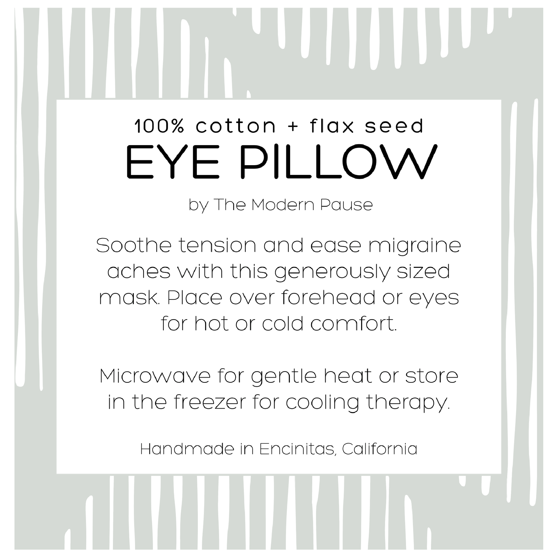 Floral Eye Pillow with Flax + Lavender - Purpose + Passion Boutique