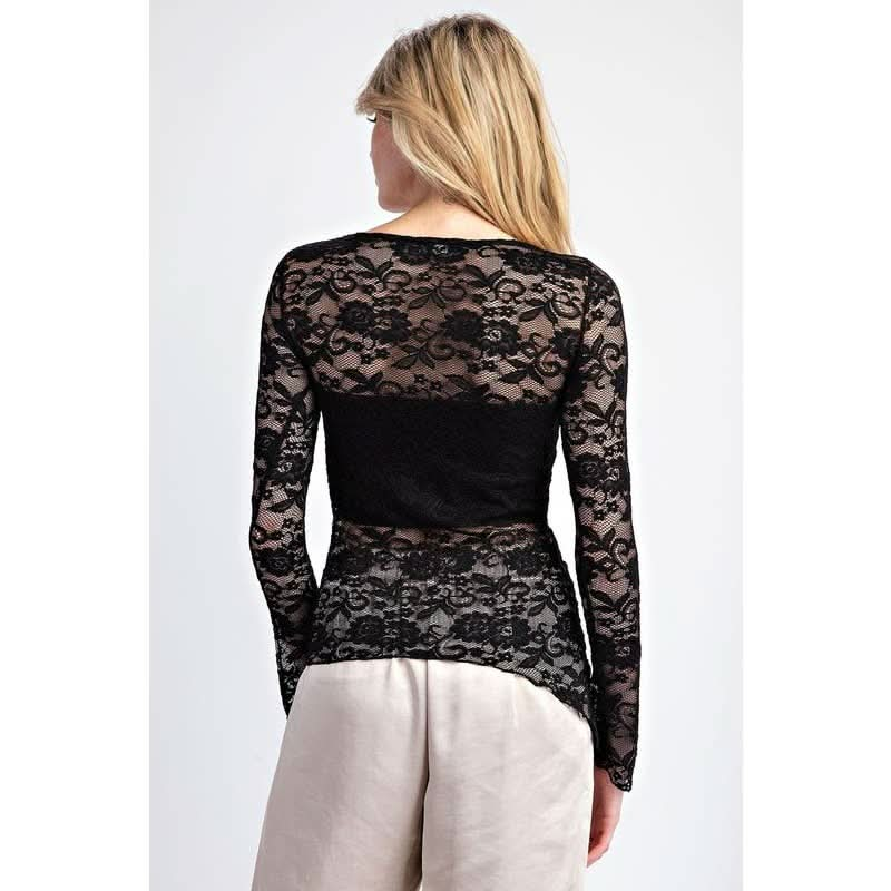 Floral Lace Top - Purpose + Passion Boutique