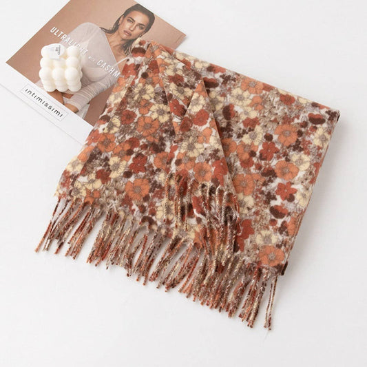 Floral Print Shawl Scarf - Purpose + Passion Boutique